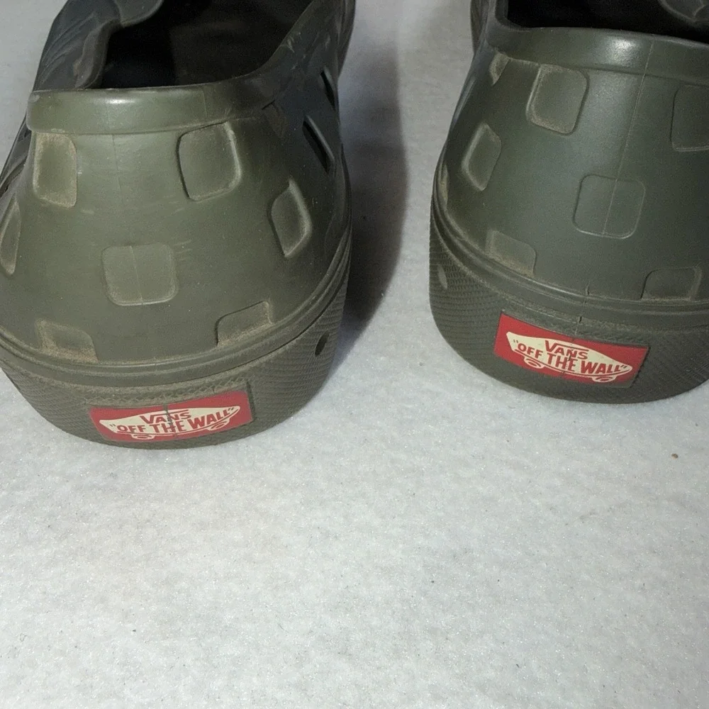 Vans Slip On Shoes Men's US 13‎ Olive Green Rubber Clogs